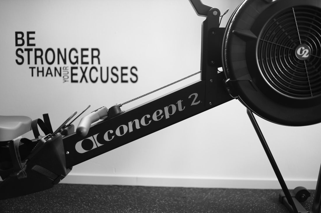 Concept2-Rudergerät im Studio